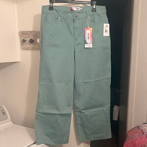 YMI Teal Wide-Leg Trousers